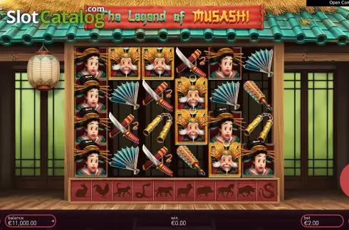 Reels Screen. The Legend of Musashi slot