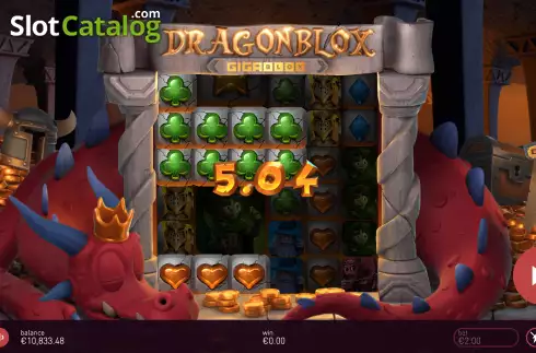 画面4. Dragon Blox GigaBlox カジノスロット