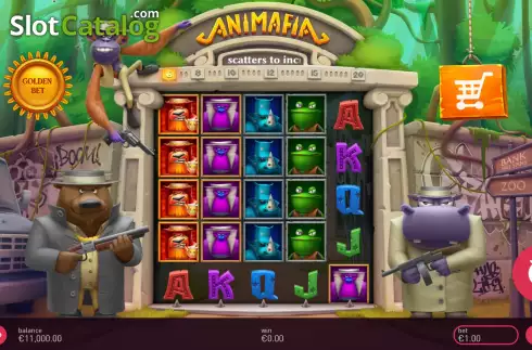 Game Screen. Animafia slot