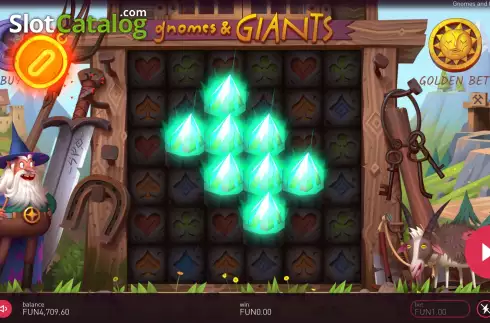 Free Spins Win Screen. Gnomes & Giants slot