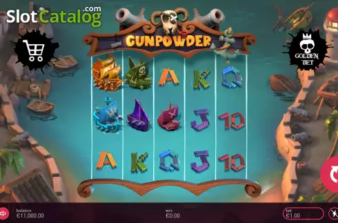 Game Screen. Gunpowder (Peter and Sons) slot