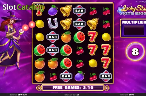 Free Spins screen 2. Lucky Stars Scatter Reactors slot