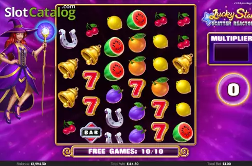 Free Spins screen 3. Lucky Stars Scatter Reactors slot