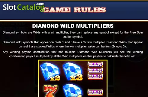 Pantalla6. Diamond Multiplier Respin Tragamonedas 