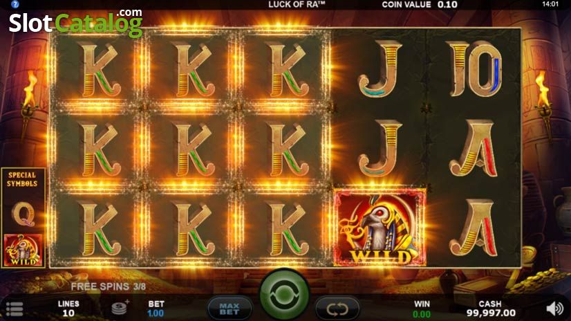 Video Luck of Ra Slot Gameplay