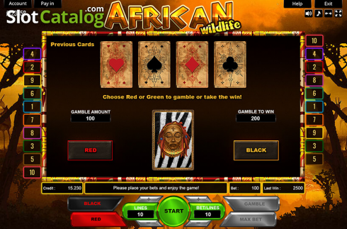 Gamble. African Wildlife slot