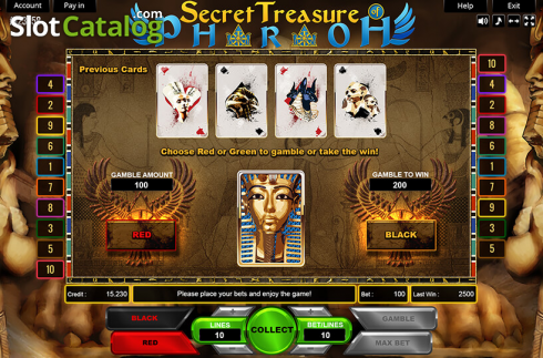 画面4. Secret Treasure Of Pharaoh カジノスロット
