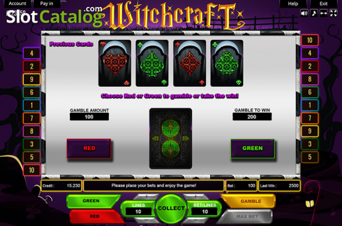 Schermo3. Witchcraft (Platin Gaming) slot