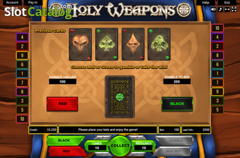 Gamble. Holy Weapons slot