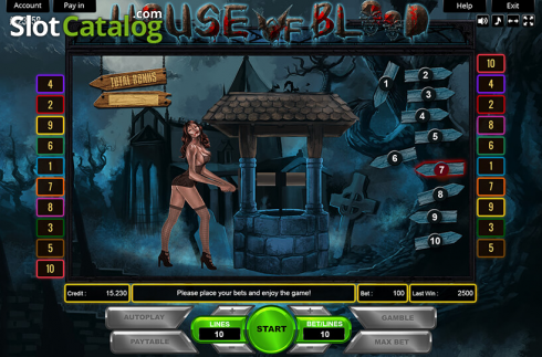 Free Spins. House of Blood slot