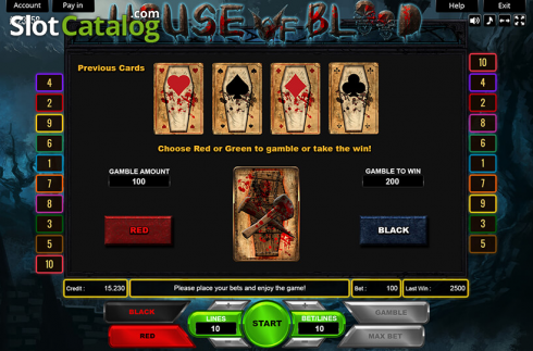 Gamble. House of Blood slot