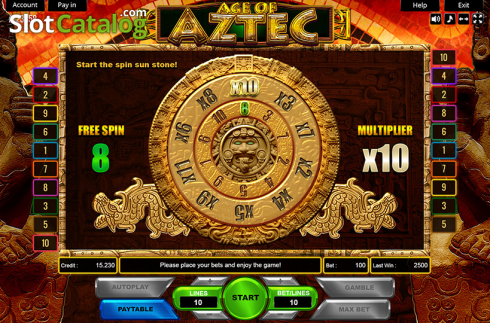 Schermo3. Age of Aztec slot
