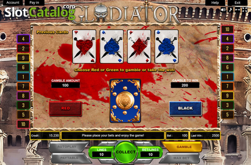 Gamble. Gladiator (Platin Gaming) slot