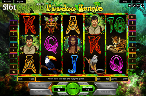 Reel Screen. Voodoo Jungle slot