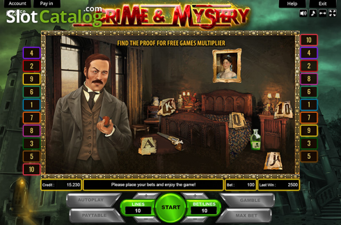 Bonus Feature. Crime and Mystery slot