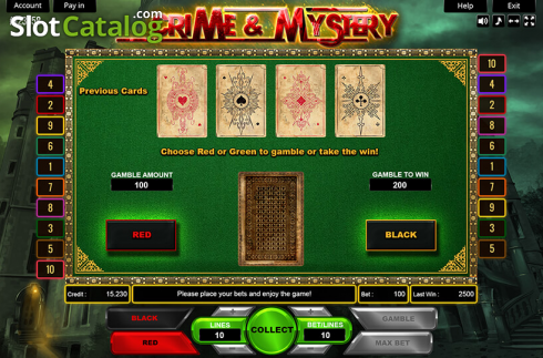 Gamble. Crime and Mystery slot