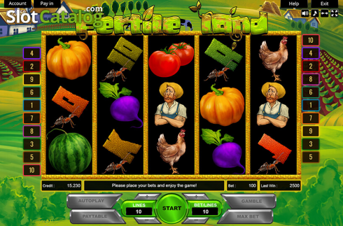 Reel Screen. Veggie Farm slot