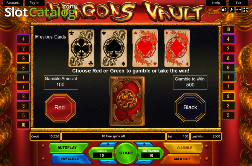 Gamble. Dragons Vault slot