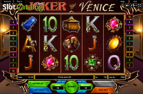 Bildschirm2. Joker of Venice slot