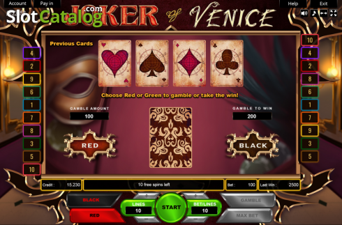Schermo4. Joker of Venice slot