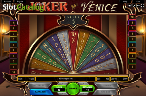 Bildschirm5. Joker of Venice slot