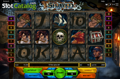 Skärmdump2. Sinbad (Platin Gaming) slot