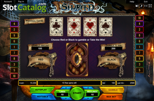 Skärmdump4. Sinbad (Platin Gaming) slot