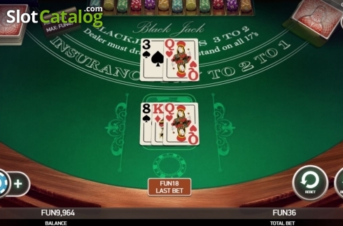 Game Screen. Blackjack (Platipus) slot