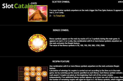 Bildschirm8. Aztec Coins slot