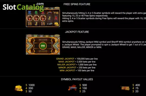 Jackpot feature screen. Wild Justice slot