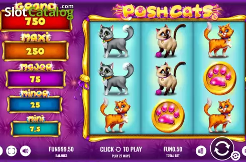 画面2. Posh Cats カジノスロット
