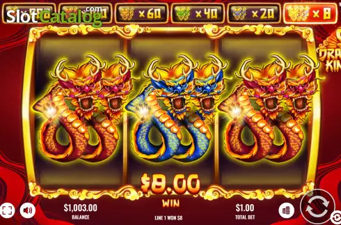 Win Screen. 9 Dragon Kings slot