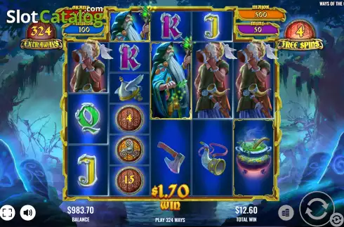 Free Spins Gameplay Screen. Ways of the Gauls slot