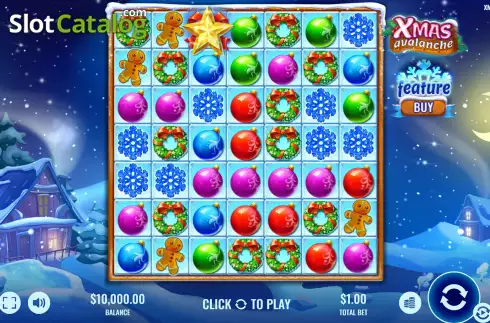 Game Screen. Xmas Avalanche slot