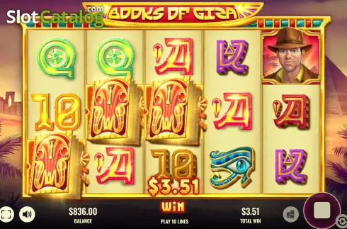 Free Spins Win Screen. Books of Giza slot