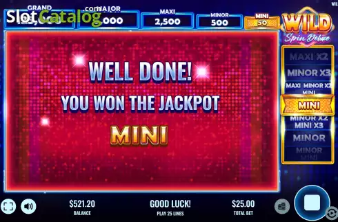 Jackpot Feature. Wild Spin Deluxe slot