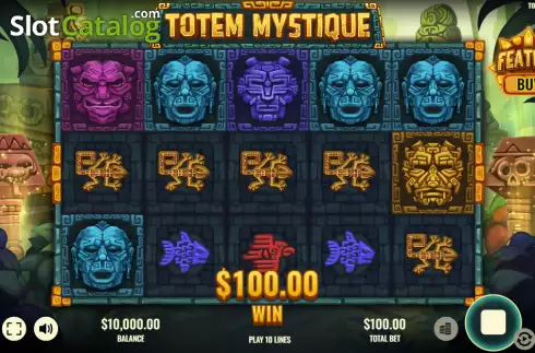 Win screen. Totem Mystique slot