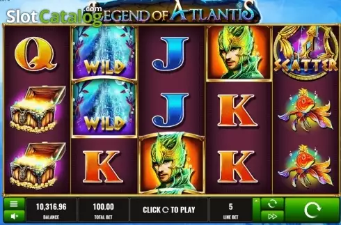 Reel screen. Legend of Atlantis slot