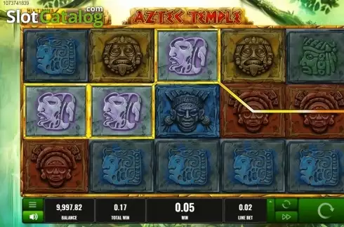 Win screen. Aztec Temple (Platipus) slot
