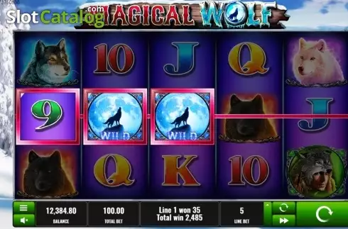 Wild Win screen. Magical Wolf slot