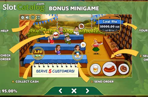 Bonus game screen. Biergarten Fest slot