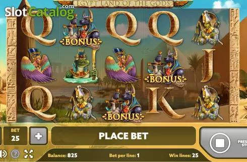 Bonus Win Screen. Egypt: Land of the Gods slot