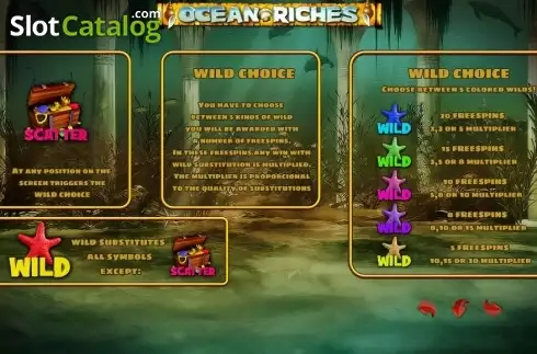 Features. Ocean Riches (PlayPearl) slot