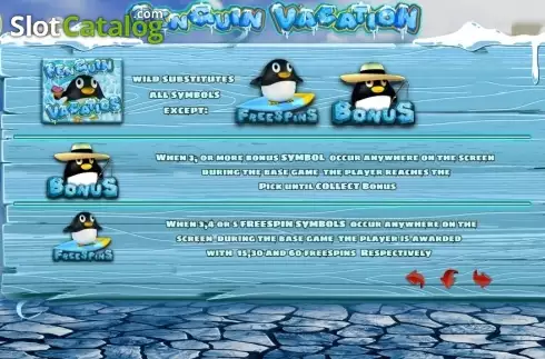 Feature. Penguin Vacation (PlayPearls) slot