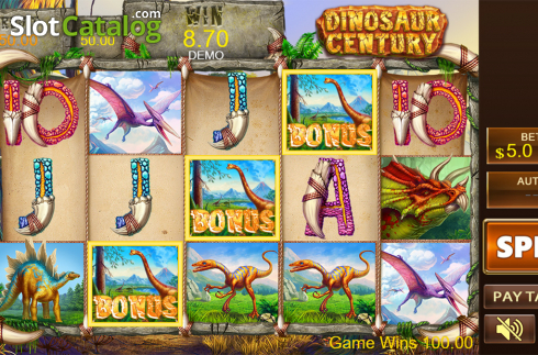 Game workflow 2. Dinosaur Century slot