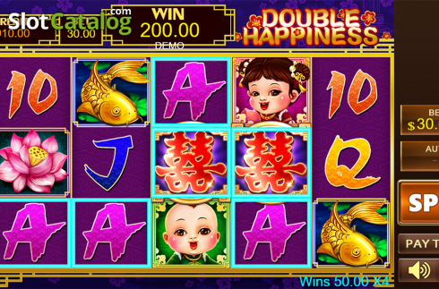 Game workflow. Double Happiness (Playstar) slot