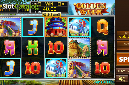 Bildschirm3. Golden Week (PlayStar) slot