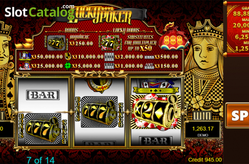 Ekran5. Lucky Poker (PlayStar) yuvası