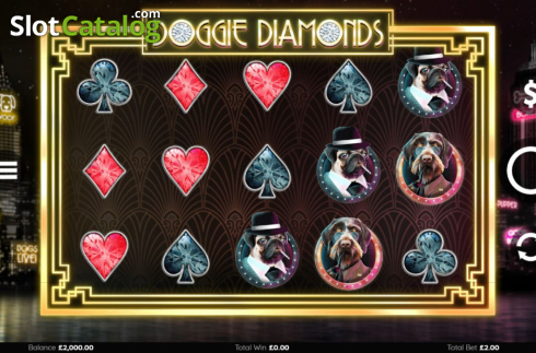 Reel Screen. Doggie Diamonds slot