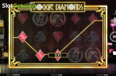 画面4. Doggie Diamonds カジノスロット